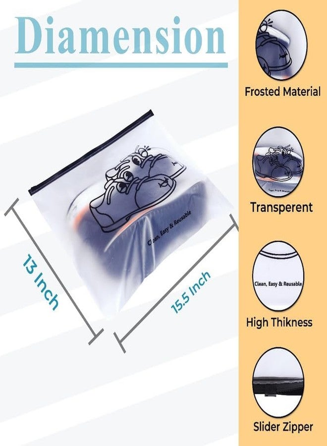 Pristu Shoe Bag,Clear Ziplock Storage Bags Frosted Zipper Bags for Clothes/Shoes/Toiletries/Luggage/Undergarment/Cosmetics Storage Bag (6) - Image 2